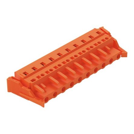 WAGO 231 Series Connector, 10-Pole, Female, 10-Way, Snap-In, 16A [231-710/037-000]; 278-1166