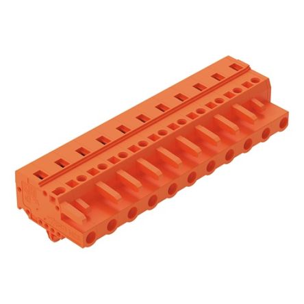 WAGO 231 Series Pluggable Connector, 11-Pole, Female, 11-Way, Free Hanging, 16A [231-711/008-000]; 278-1167