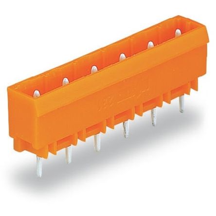 WAGO 231 Series Straight PCB PCB Header, 6 Contact(s), 7.62 mm Pitch, 1 Row(s), Shrouded [231-736/001-000]; 278-1181