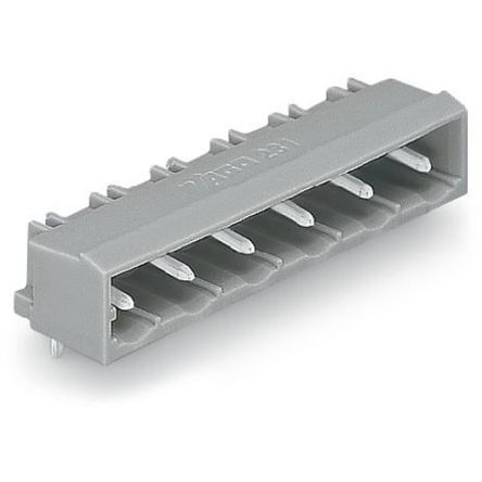 WAGO 231 Series Angled PCB PCB Header, 3 Contact(s), 7.5 mm Pitch, 1 Row(s), Shrouded [231-833/001-000]; 278-1188