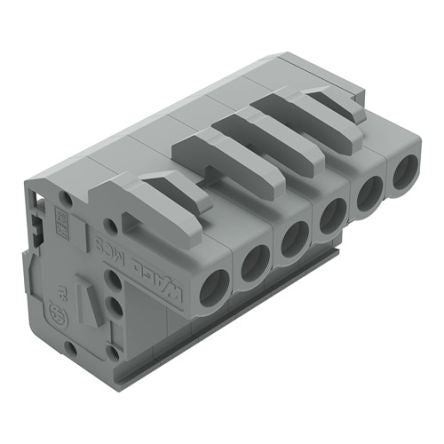 WAGO 232 Series Pluggable Connector, 6-Pole, Female, 6-Way, Snap-In, 14A [232-106/026-000]; 278-1224