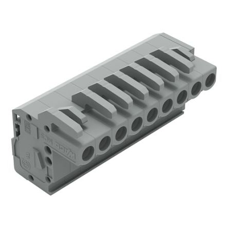 WAGO 232 Series Pluggable Connector, 9-Pole, Female, 9-Way, Snap-In, 14A [232-109/026-000]; 278-1227