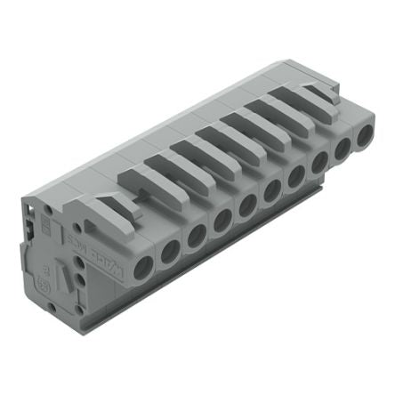 WAGO 232 Series Connector, 10-Pole, Female, 10-Way, Snap-In, 14A [232-110/026-000]; 278-1229