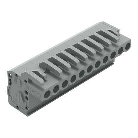 WAGO 231 Series Pluggable Connector, 11-Pole, Female, 11-Way, Plug-In, 15A [232-111/026-000]; 278-1230