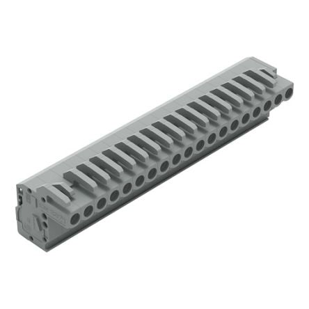 WAGO 232 Series Connector, 19-Pole, Female, 19-Way, Snap-In, 14A [232-119/026-000]; 278-1239