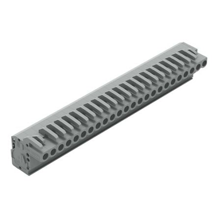 WAGO 232 Series Pluggable Connector, 24-Pole, Female, 24-Way, Free Hanging, 14A [232-124/026-000]; 278-1244