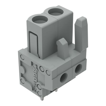 WAGO 232 Series Straight PCB Mount PCB Header, 2-Contact, 1-Row, 5mm Pitch, Plug-In Termination [232-132]; 278-1245