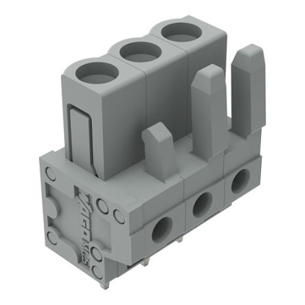 WAGO 2091 Series Straight PCB Mount PCB Header, 5-Contact, 1-Row, 5mm Pitch, Solder Pin Termination [232-133]; 278-1247