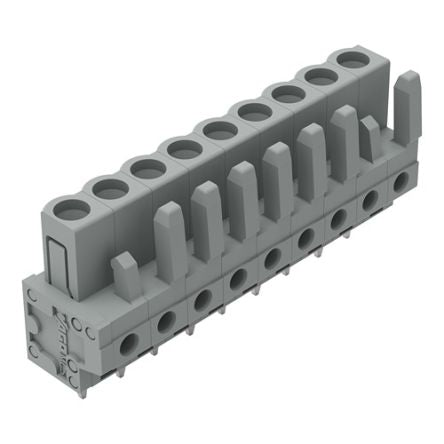 WAGO 232 Series Straight PCB Mount PCB Header, 9-Contact, 1-Row, 5mm Pitch, Solder, Through Hole Termination [232-139]; 278-1270