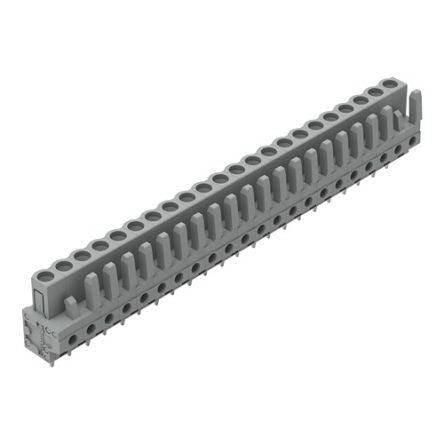 WAGO 232 Series Straight PCB Mount PCB Header, 22-Contact, 1-Row, 5mm Pitch, Solder Termination [232-152]; 278-1297