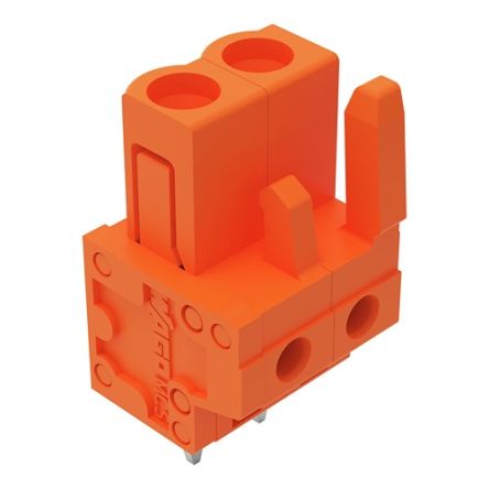 WAGO 232 Series Straight PCB Mount PCB Header, 2-Contact, 1-Row, 5.08mm Pitch, Solder Pin Termination [232-162]; 278-1300