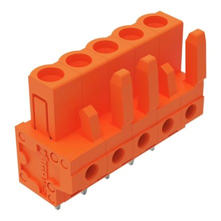 WAGO 232 Series Straight PCB Mount PCB Header, 5-Contact, 1-Row, 5.08mm Pitch, Solder Termination [232-165]; 278-1303