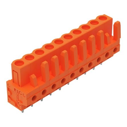 WAGO 232 Series Straight PCB Mount PCB Header, 10-Contact, 1-Row, 5.08mm Pitch, Solder Termination [232-170]; 278-1308
