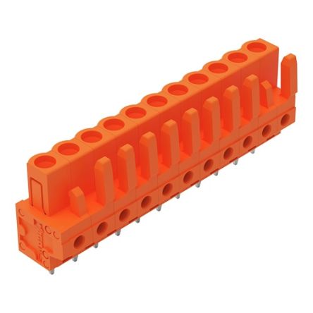 WAGO 232 Series Straight PCB Mount PCB Header, 11-Contact, 1-Row, 5.08mm Pitch, Solder, Through Hole Termination [232-171]; 278-1310