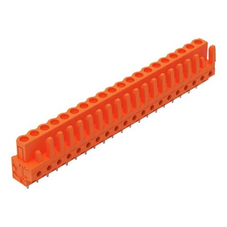WAGO 232 Series Straight PCB Mount PCB Header, 20-Contact, 1-Row, 5.08mm Pitch, Solder Termination [232-180]; 278-1320