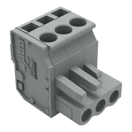 WAGO 232 Series Connector, 3-Pole, Female, 3-Way, Snap-In, 14A [232-203/026-000]; 278-1326