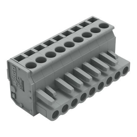 WAGO 232 Series Connector, 9-Pole, Female, 9-Way, Snap-In, 14A [232-209/026-000]; 278-1333