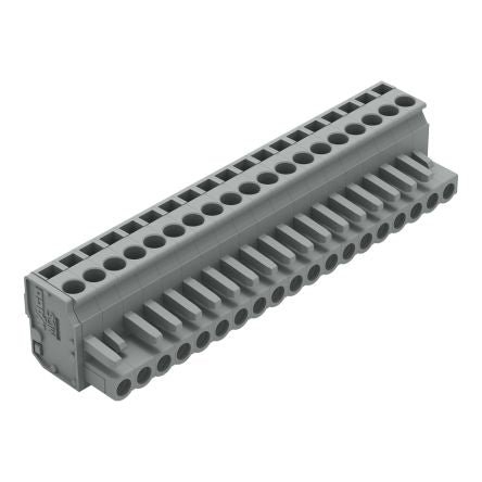 WAGO 232 Series Pluggable Connector, 19-Pole, Female, 19-Way, Plug-In, 15A [232-219/026-000]; 278-1344