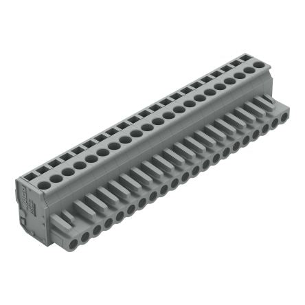 WAGO 232 Series Connector, 21-Pole, Female, 21-Way, Snap-In, 14A [232-221/026-000]; 278-1345