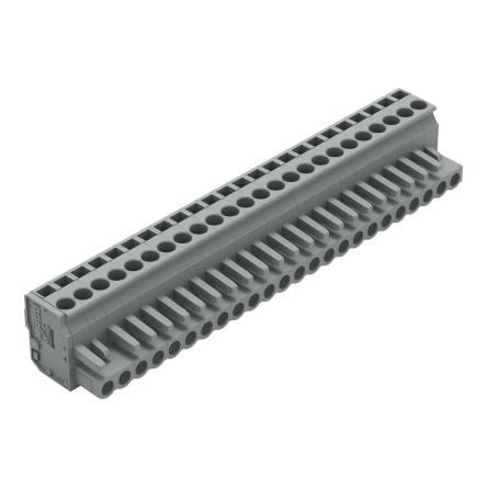 WAGO 232 Series Connector, 24-Pole, Female, 24-Way, Snap-In, 14A [232-224/026-000]; 278-1346