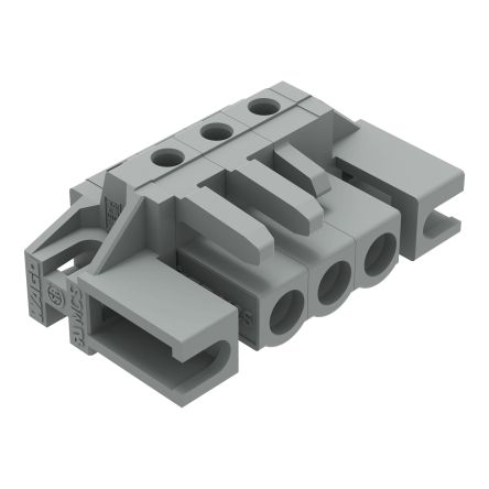WAGO 232 Series Angled PCB Mount PCB Header, 3-Contact, 1-Row, 5mm Pitch, Pin, Solder Termination [232-233/047-000]; 278-1351