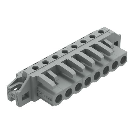 WAGO 232 Series Angled PCB Mount PCB Header, 8-Contact, 1-Row, 5mm Pitch, Solder Termination [232-238/031-000]; 278-1367