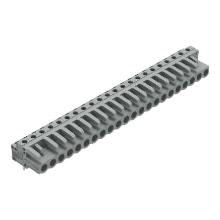 WAGO 232 Series Angled PCB Mount PCB Header, 22-Contact, 1-Row, 5mm Pitch, PCB Termination [232-252]; 278-1396