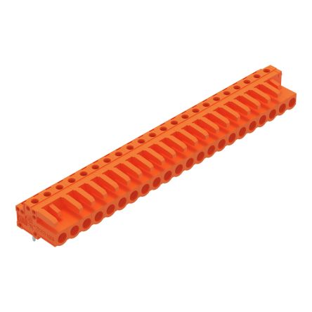 WAGO 232 Series Angled PCB Mount PCB Header, 22-Contact, 1-Row, 5.08mm Pitch, Solder Termination [232-282]; 278-1426