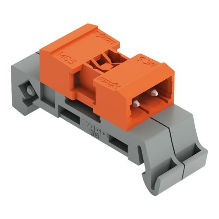 WAGO, 5.08mm Pitch, 232, 2 Way, Horizontal, Pluggable Terminal Block, Pin Header, DIN Rail Mount, Pin Termination, [232-532/007-000]; 278-1507