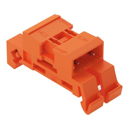 WAGO, 7.62mm Pitch, 232, 2 Way, Pluggable Terminal Block, Pin Header, DIN Rail Mount, Plug-In Termination, [232-582/007-000]; 278-1545