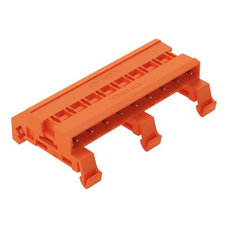 WAGO, 7.62mm Pitch, 232, 9 Way, Horizontal, Pluggable Terminal Block, Pin Header, DIN Rail Mount, Wire Termination, [232-589/007-000]; 278-1552