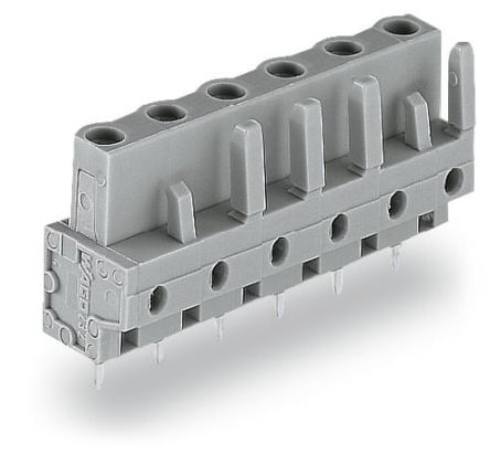 WAGO 232 Series Straight PCB Mount PCB Header, 5-Contact, 1-Row, 7.5mm Pitch, Solder Termination [232-735]; 278-1596