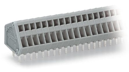 WAGO 233 Series PCB Terminal Block, 3-Contact, 2.5mm Pitch, PCB Mount, 1-Row, Cage Clamp Termination [233-103]; 278-1629