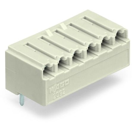 WAGO 2092 Series Angled PCB Mount PCB Header, 3-Contact, 1-Row, 5mm Pitch, Solder Termination [2092-1323]; 278-1715