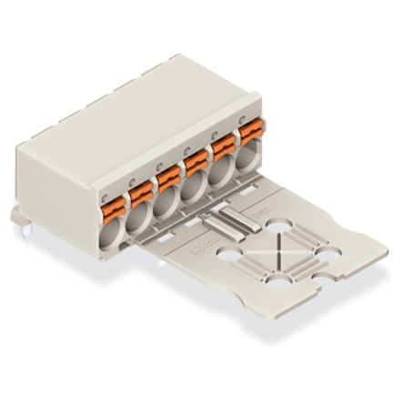 WAGO 2092 Series Angled Push-In PCB Connector, 12-Contact, 1-Row, 5mm Pitch, Solder Termination [2092-1362]; 278-1728