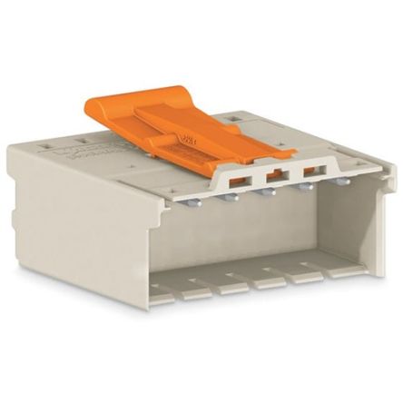 WAGO 2092 Series Pluggable Connector, 5-Pole, Male, 5-Way, Snap-In, 16A [2092-1525/002-000]; 278-1772