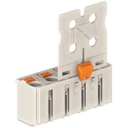 WAGO 2092 Series Pluggable Connector, 4-Pole, Female, 5-Way, Push-In, 16A [2092-3104/002-000]; 278-1796