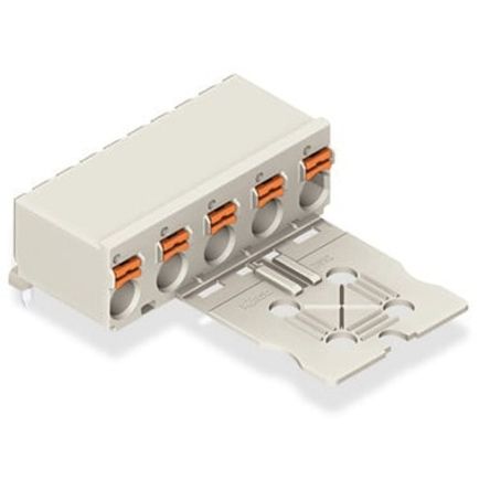 WAGO 2092 Series Angled Push-In PCB Connector, 3-Contact, 1-Row, 7.5mm Pitch, Solder Termination [2092-3353]; 278-1809