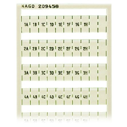 WAGO, 209 Marker Strip for use with  for use with Terminal Blocks [209-458]; 278-1886