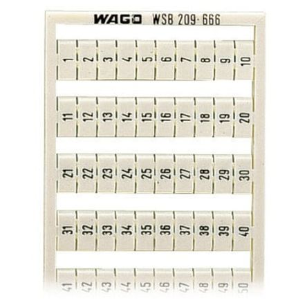 WAGO, 209 Marker Card for use with  for use with Terminal Blocks [209-666]; 278-2062
