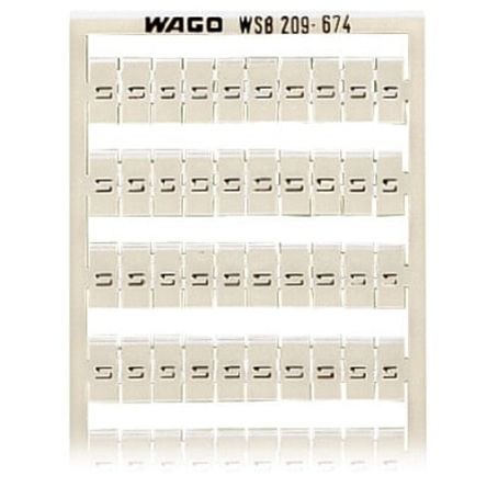 WAGO, 209 Marker Strip for use with  for use with Terminal Blocks [209-674]; 278-2070