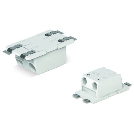 WAGO 2070 Series PCB Terminal Block, 2-Contact, 6.5mm Pitch, Surface Mount, 1-Row, Push-In Cage Clamp Termination [2070-522/998-406]; 278-2539