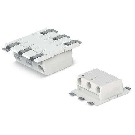 WAGO 2070 Series PCB Terminal Block, 3-Contact, 6.5mm Pitch, Surface Mount, 1-Row, Push-In Cage Clamp Termination [2070-523/998-406]; 278-2540