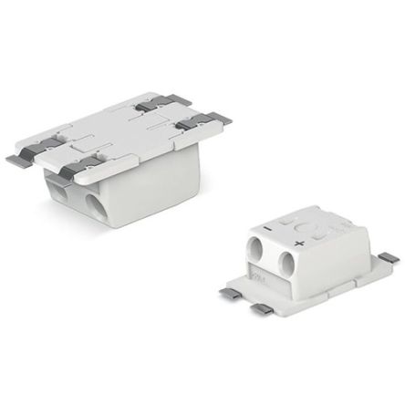 WAGO 2070 Series PCB Terminal Block, 2-Contact, 6.5mm Pitch, Surface Mount, 1-Row, Push-In Cage Clamp Termination [2070-542/998-406]; 278-2542