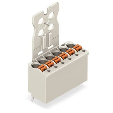 WAGO 2091 Series Straight Push-In PCB Socket, 6-Contact, 1-Row, 3.5mm Pitch, Push Button Termination [2091-1158]; 278-2593
