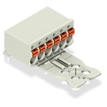 WAGO 2091 Series Angled Push-In PCB Connector, 8-Contact, 1-Row, 3.5mm Pitch, Solder Termination [2091-1358]; 278-2614