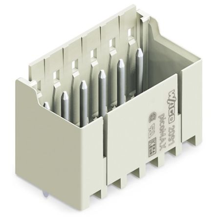 WAGO 2091 Series Straight PCB PCB Header, 6 Contact(s), 3.5 mm Pitch, 1 Row(s), Shrouded [2091-1406/200-000]; 278-2634