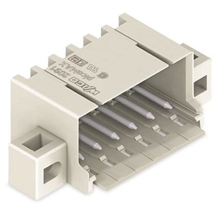 WAGO 2091 Series Angled PCB Header, 8 Contact(s), 3.5 mm Pitch, 1 Row(s), Shrouded [2091-1428/205-000]; 278-2648