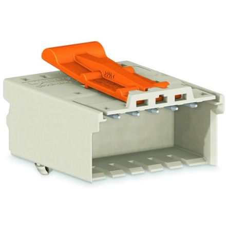 WAGO 2091 Series Connector, 8-Pole, Male, 8-Way, Push-In, 15A [2091-1528/020-000]; 278-2662