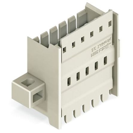 WAGO Panel Feedthrough Male Connector Male 4-Port 4-Position, 2091-1634/024-000 [2091-1634/024-000]; 278-2665